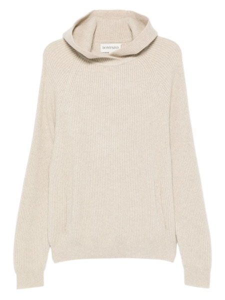  Bompard Ribbed-knit Hooded Sweater - Neutrals 
