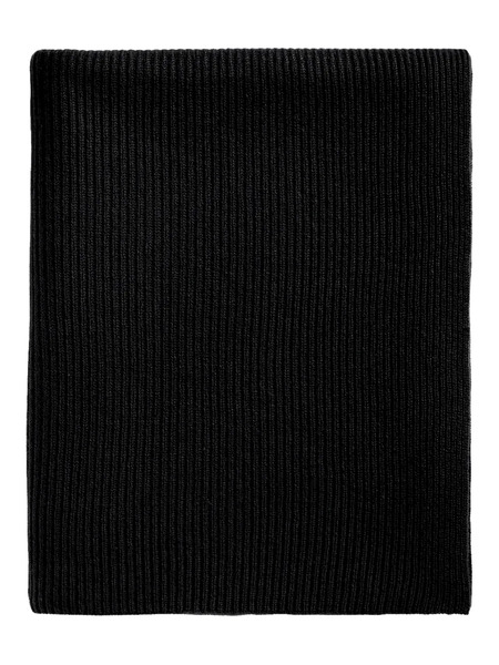  Bompard Ribbed Knit Scarf - Black 