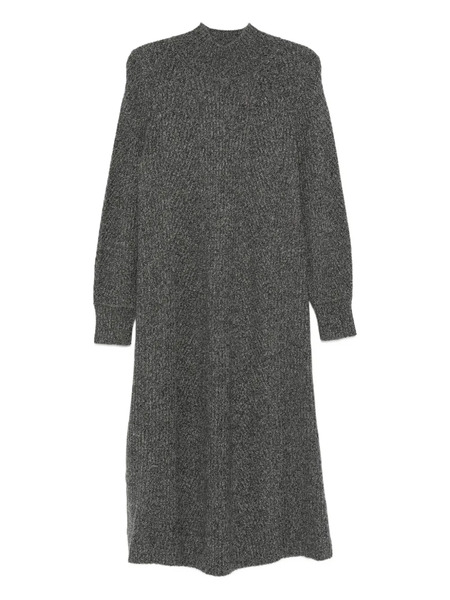  Bompard Ribbed Mock-neck Midi Dress - Grey 