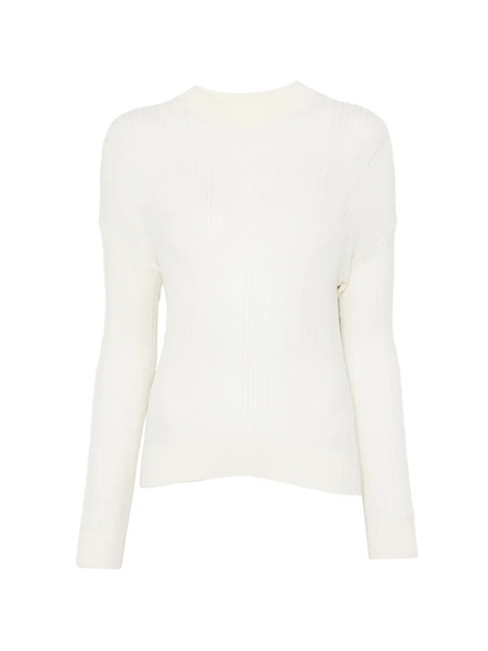  Bompard Ribbed Round-neck Sweater - Neutrals 