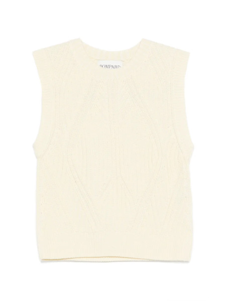  Bompard Ribbed Sleeveless Vest - Yellow 