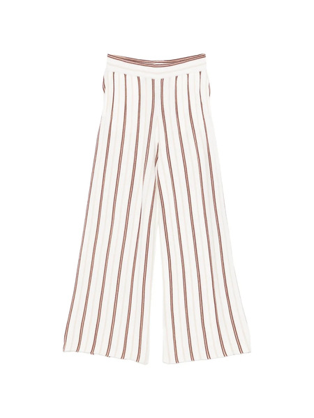  Bompard Striped Palazzo Pants - White 