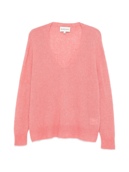  Bompard V-neck Ribbed Sweater - Pink 