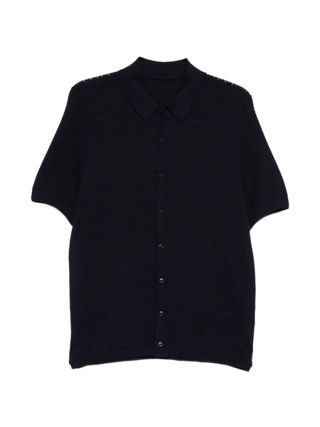  Bompard Waffle-knit Buttoned Shirt - Blue 