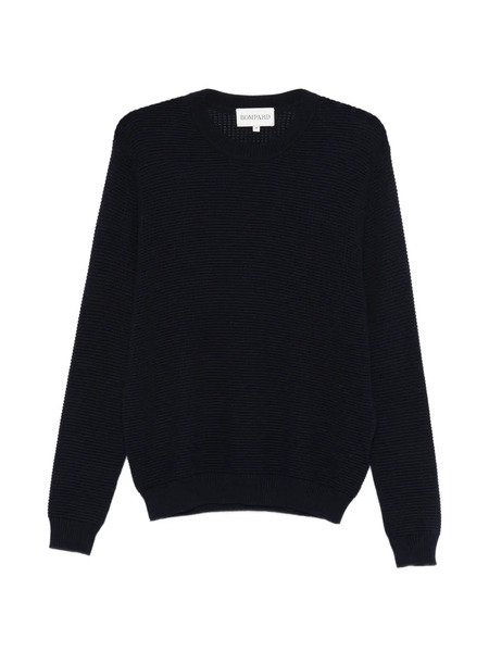  Bompard Waffle-knit Round-neck Sweater - Blue 