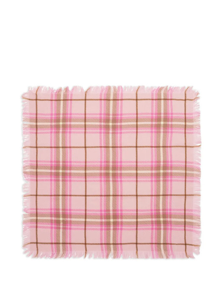  Bompard Woven Tartan Square Scarf - Pink 
