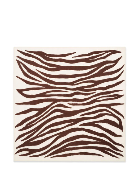  Bompard Zebra-print Square Scarf - Neutrals 