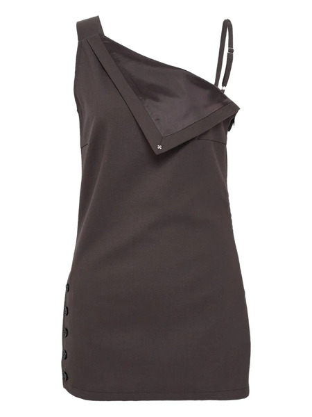  Bonbom Asymmetric Sleeveless Top - Brown 