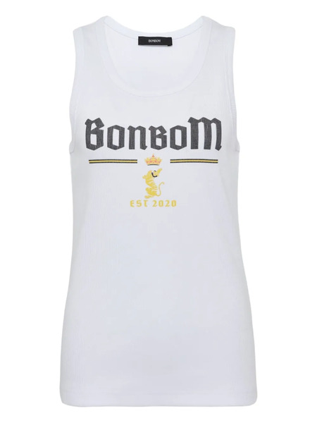  Bonbom Logo-print Tank Top - White 