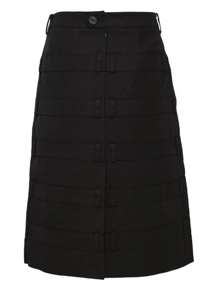  Bonbom Multiple-waistband Midi Skirt - Black 