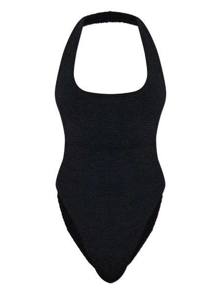  Bond-eye Ava Halter Textured Swimsuit - Black 