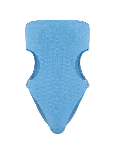  Bond-eye Cut-out Swimsuit - Blue 