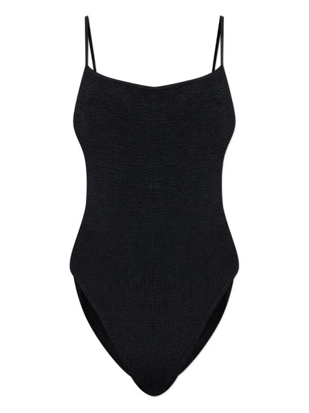  Bond-eye Low Palace Spaghetti Strap Swimsuit - Black 