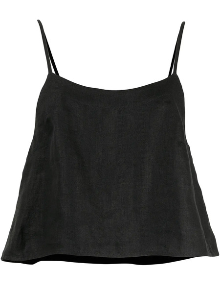  Bondi Born Flared Cropped Slip Top - Black 