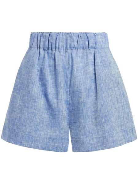  Bondi Born Universal Linen Shorts - Blue 