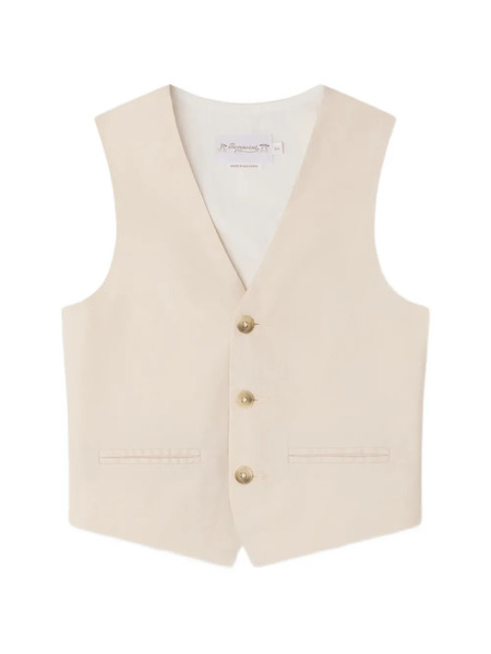  Bonpoint Angus Buttoned Top - Neutrals 