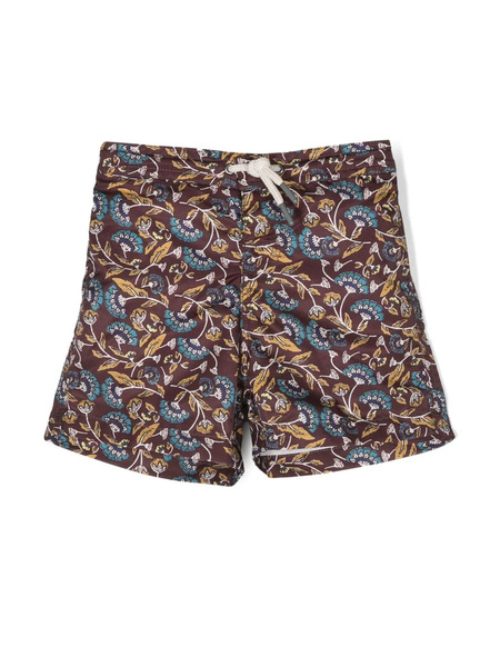  Bonpoint Ariel Floral-print Swim Shorts - Brown 