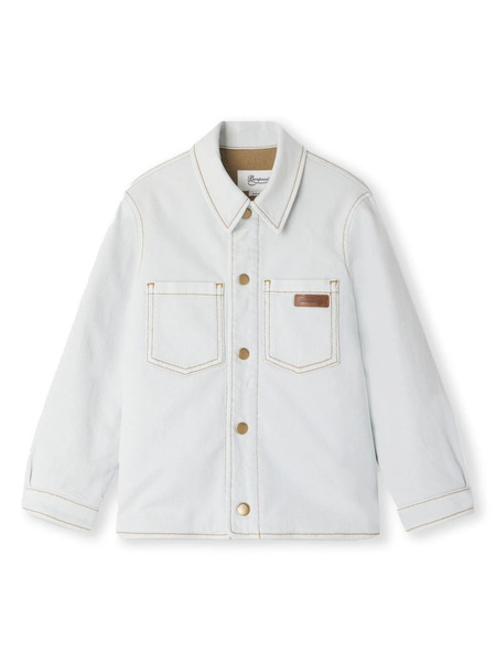  Bonpoint Aurele Logo-patch Denim Shirt - Blue 