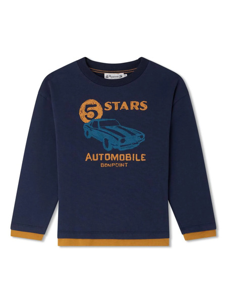  Bonpoint Bartholome Car-print T-shirt - Blue 