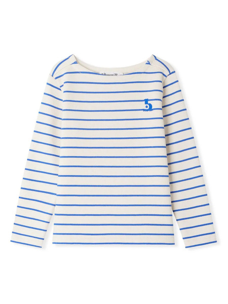  Bonpoint Baudelaire Striped Cotton T-shirt - White 