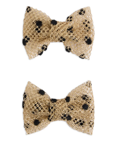  Bonpoint Bow Hair Clip (set Of Two) - Brown 