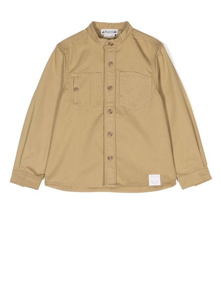  Bonpoint Button-up Long-sleeved Shirt - Neutrals 