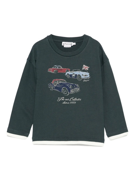  Bonpoint Car-print Cotton Sweatshirt - Green 