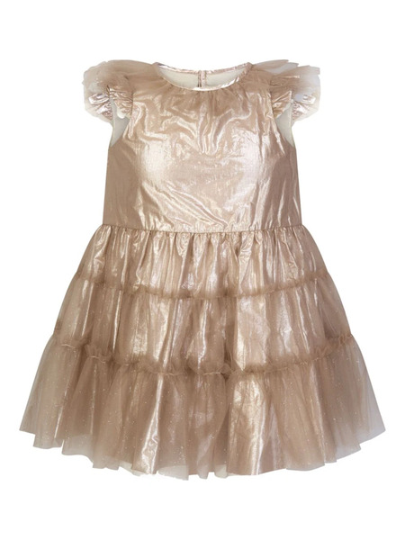  Bonpoint Charabia Glitter Tulle Minidress - Gold 