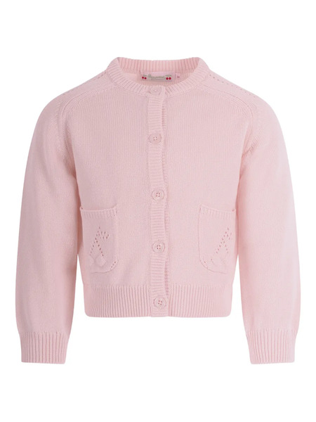  Bonpoint Cherry-motif Cardigan - Pink 