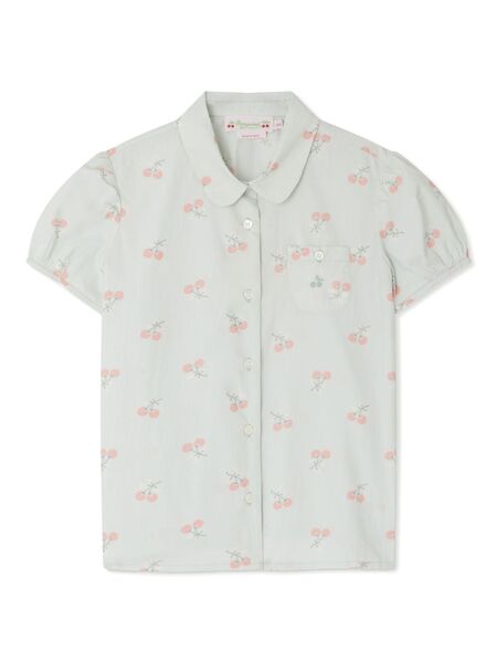  Bonpoint Cherry-print Shirt - Green 