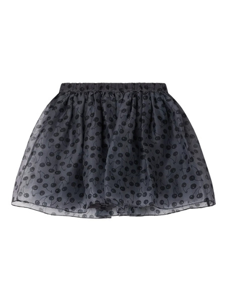  Bonpoint Cherry-print Skirt - Black 