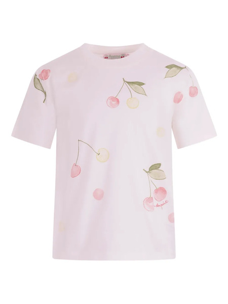  Bonpoint Cherry-print T-shirt - White 