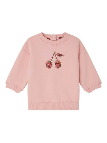  Bonpoint Dahlia Floral-cherry Sweatshirt - Pink 