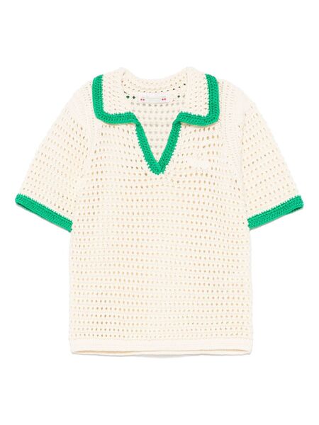  Bonpoint Elanita Crochet T-shirt - Neutrals 