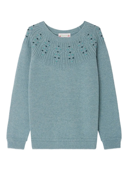  Bonpoint Embellished Cable-knit Jumper - Green 