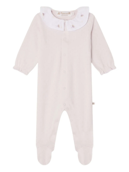  Bonpoint Embroidered Collared Babygrow - Pink 