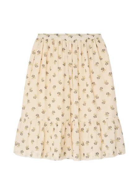  Bonpoint Farah Ruffled Floral Skirt - Neutrals 