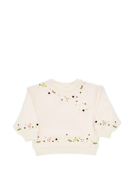  Bonpoint Floral Embroidered Sweatshirt - Pink 