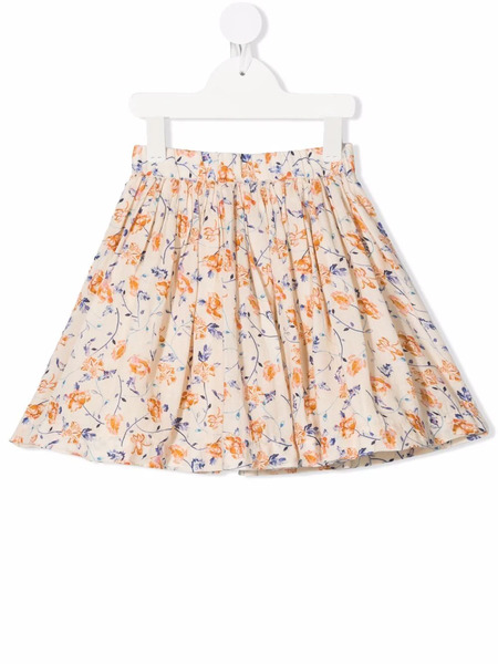  Bonpoint Floral-print Flared Skirt - Neutrals 