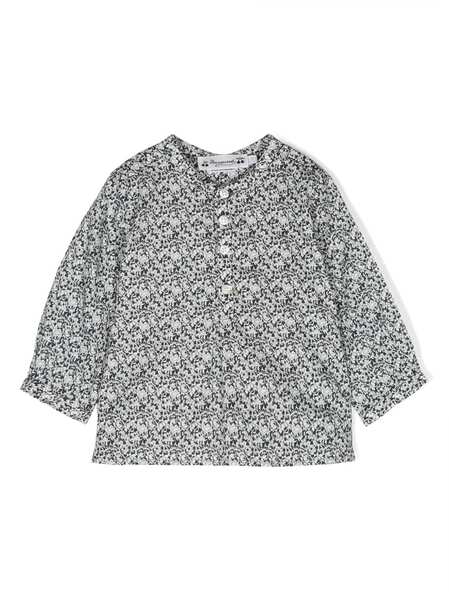  Bonpoint Floral-print Long-sleeve Blouse - Neutrals 