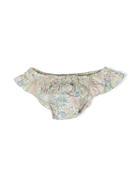  Bonpoint Floral-print Ruffled Bloomers - Green 
