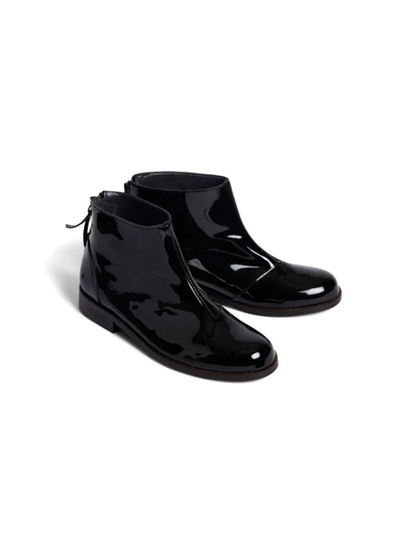  Bonpoint Giara Leather Ankle Boots - Black 