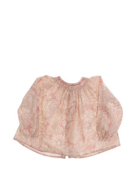  Bonpoint Griotte Floral Round-neck Blouse - Pink 