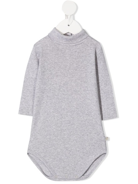  Bonpoint High Neck Baby Bodysuit - Grey 