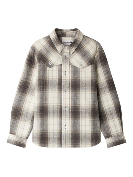  Bonpoint Jared Checked Yoke Shirt - Neutrals 