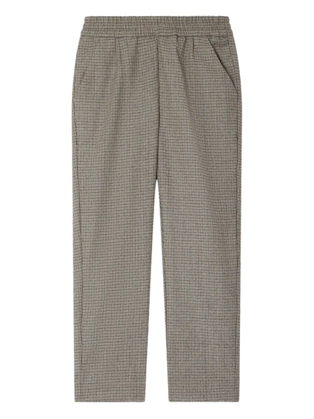  Bonpoint Jones Checked Elastic-waist Trousers - Grey 