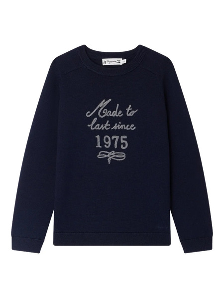  Bonpoint Jud Embroidered-patch Sweater - Blue 