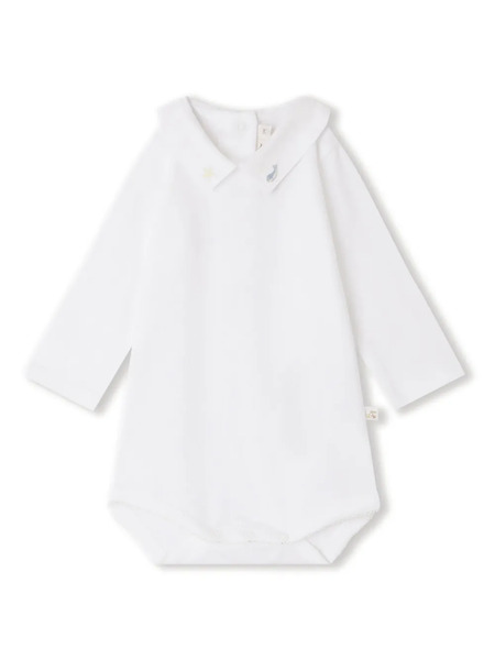  Bonpoint Juillet Cotton Bodysuit - White 