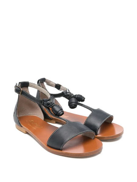  Bonpoint Knotted Buckle Strap Sandals - Blue 