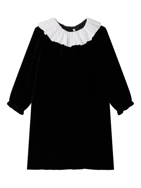  Bonpoint Lace-collar Dress - Black 